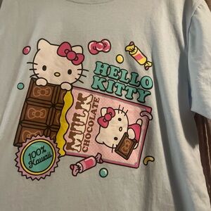 Sanrio Hello Kitty Blue T-Shirt with Chocolate Design